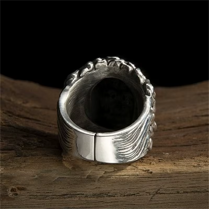 Bague Bouddha Amitabha de Style Ethnique pour Homme