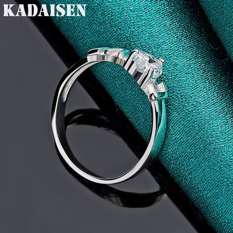Argent sterling 925 LOVE AAAAA Zircon 7-10 # Bague pour femmes