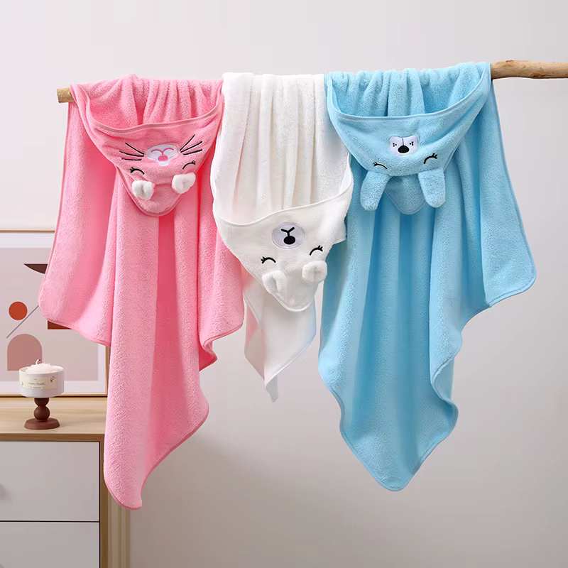 1 Peignoir pour bébé, Serviette de bain pour bébé