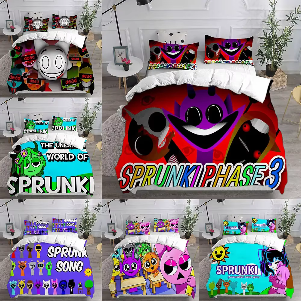 Sprunki ensembles de literie housse de lit souple couette