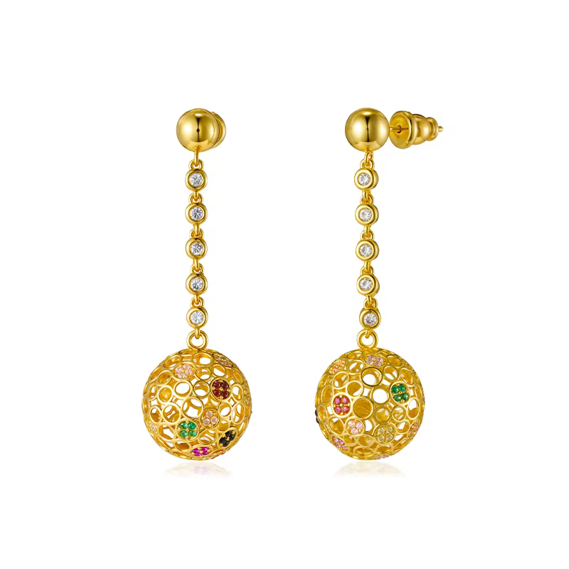 IVOG – boucles d'oreilles pendantes ajourées pour femmes