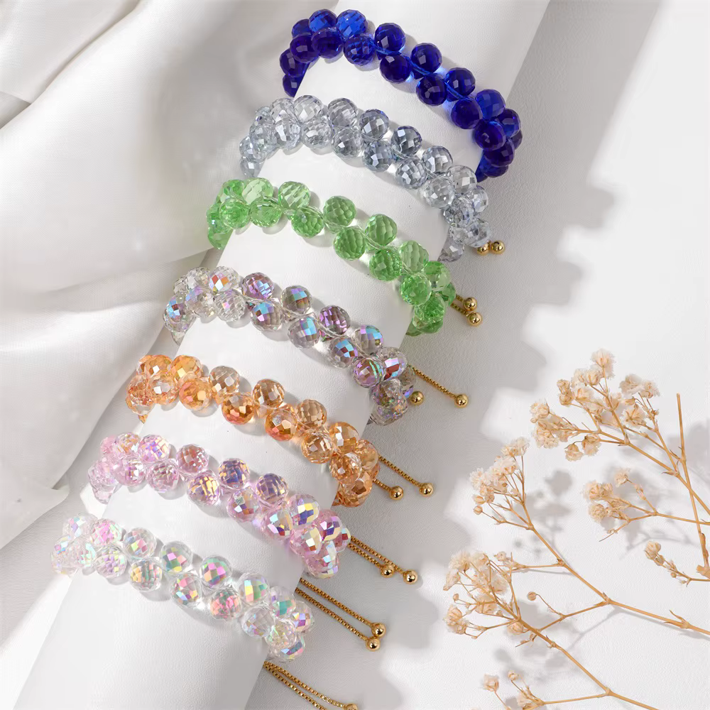 Bracelet en cristal autrichien brillant pour hommes et femmes
