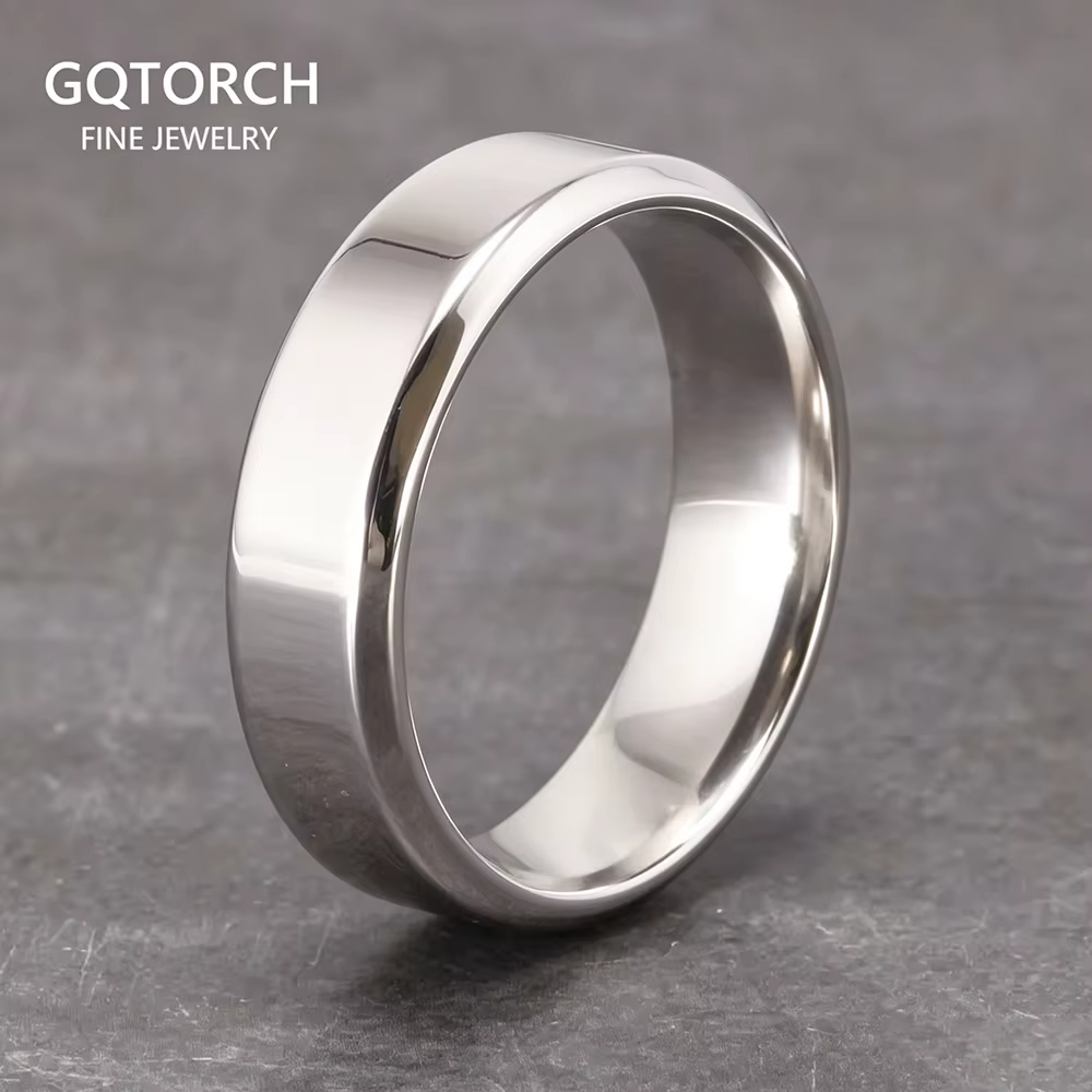 Bague classique polie en argent Sterling 925
