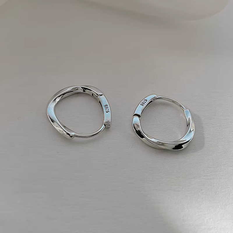 Boucles d'oreilles rondes en argent Sterling 925 pour femmes