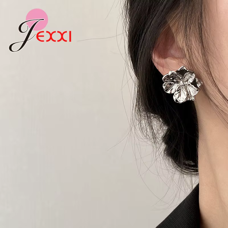 Boucles d'oreilles à clous en argent Sterling 925 pour femmes et dames
