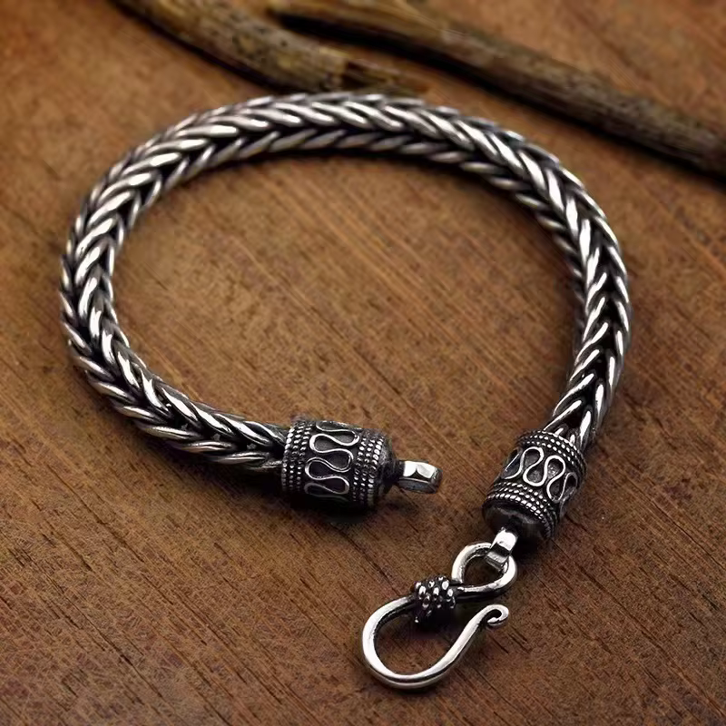 Bracelet en argent Sterling 925, chaîne Vintage pour hommes et femmes, bijoux de luxe de mariage, fiançailles, cadeaux de fête à la mode