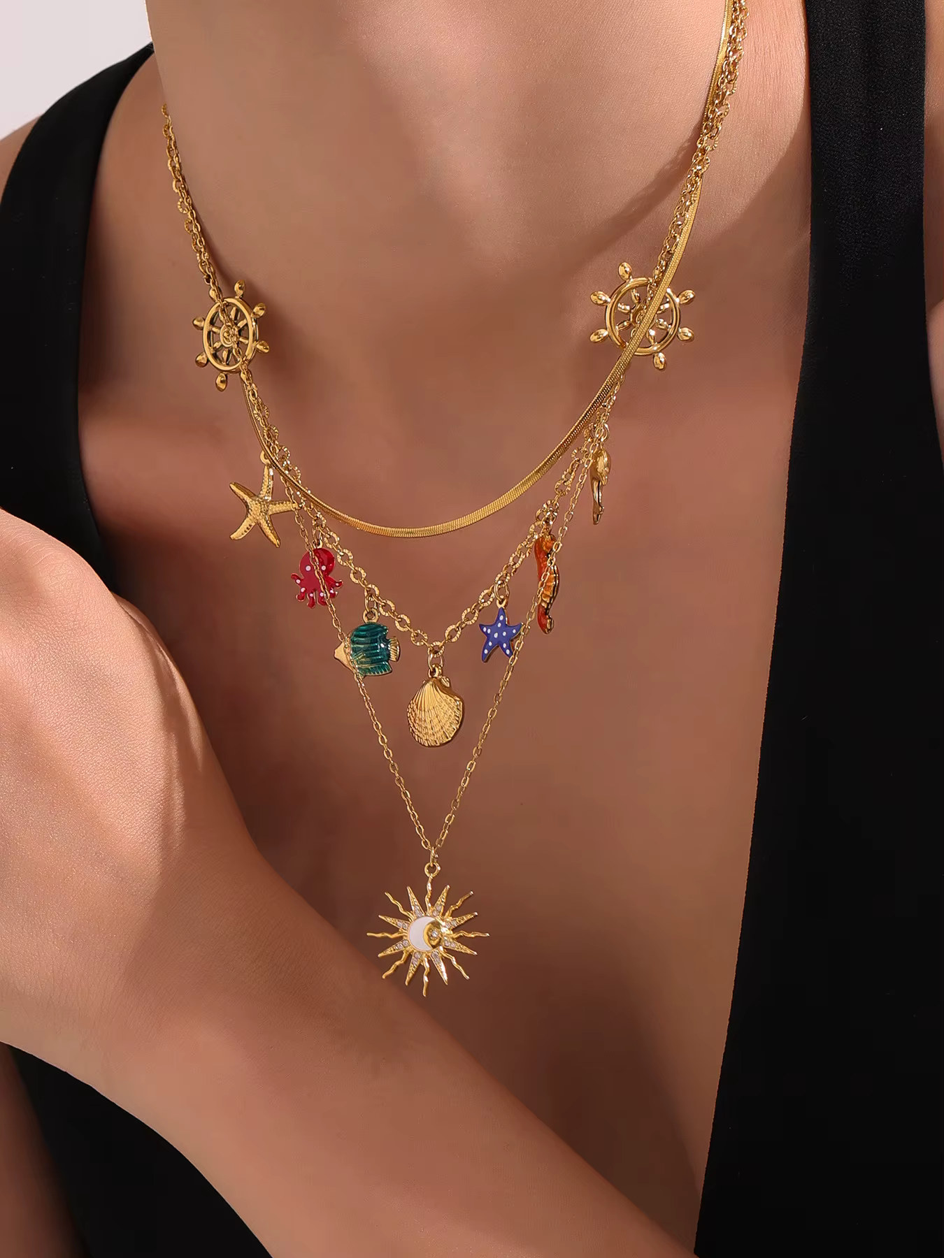 Collier en acier inoxydable pour femmes