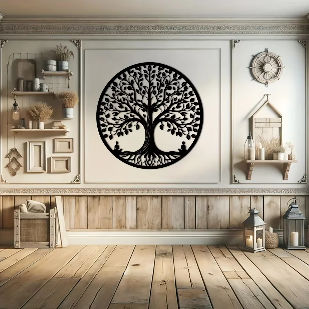 Décoration murale en métal découpé au laser