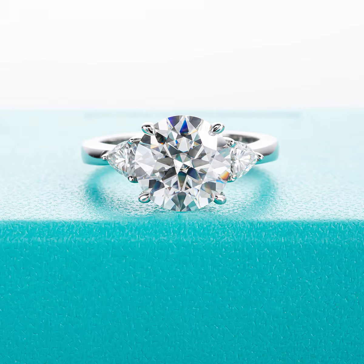 AnuJewel-Bague de fiançailles en diamant Moissanite en argent regardé 4.6