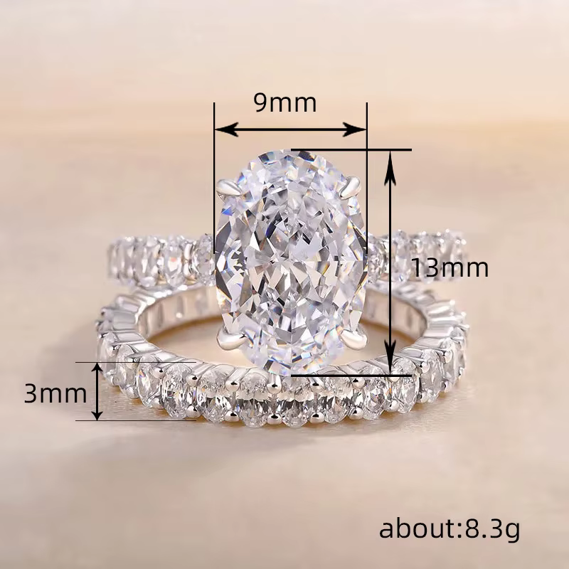 Ensemble de matiques de promesse en or blanc 14 carats pour hommes et femmes