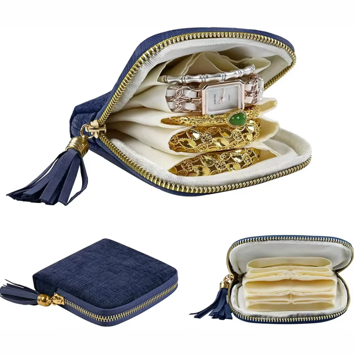 Sac de rangement pour bijoux à 5 couches