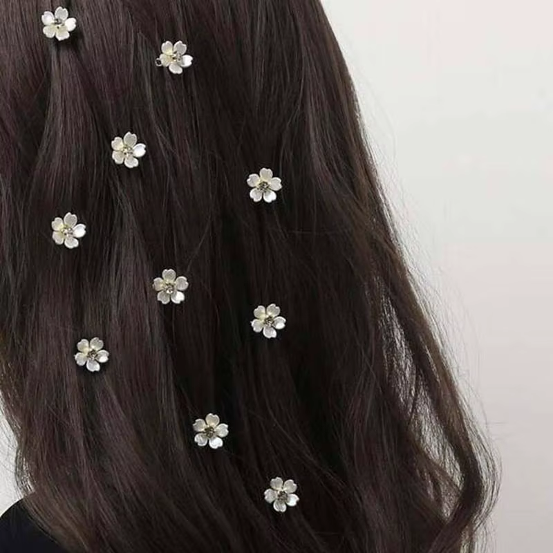 Anneau de cheveux de décor de fleur de biscuits pour des femmes