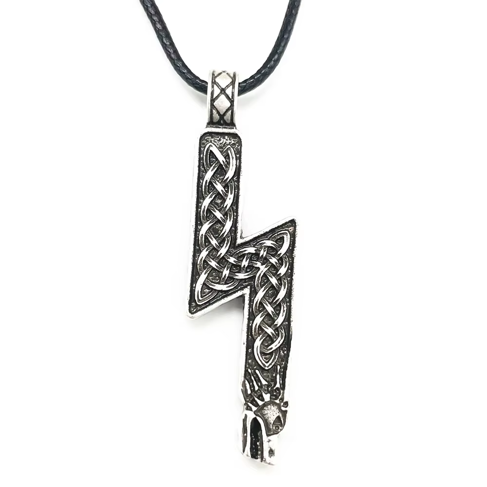 Sowulo – bijoux Runes nordiques Double face, pendentif loup, collier Viking Talisman