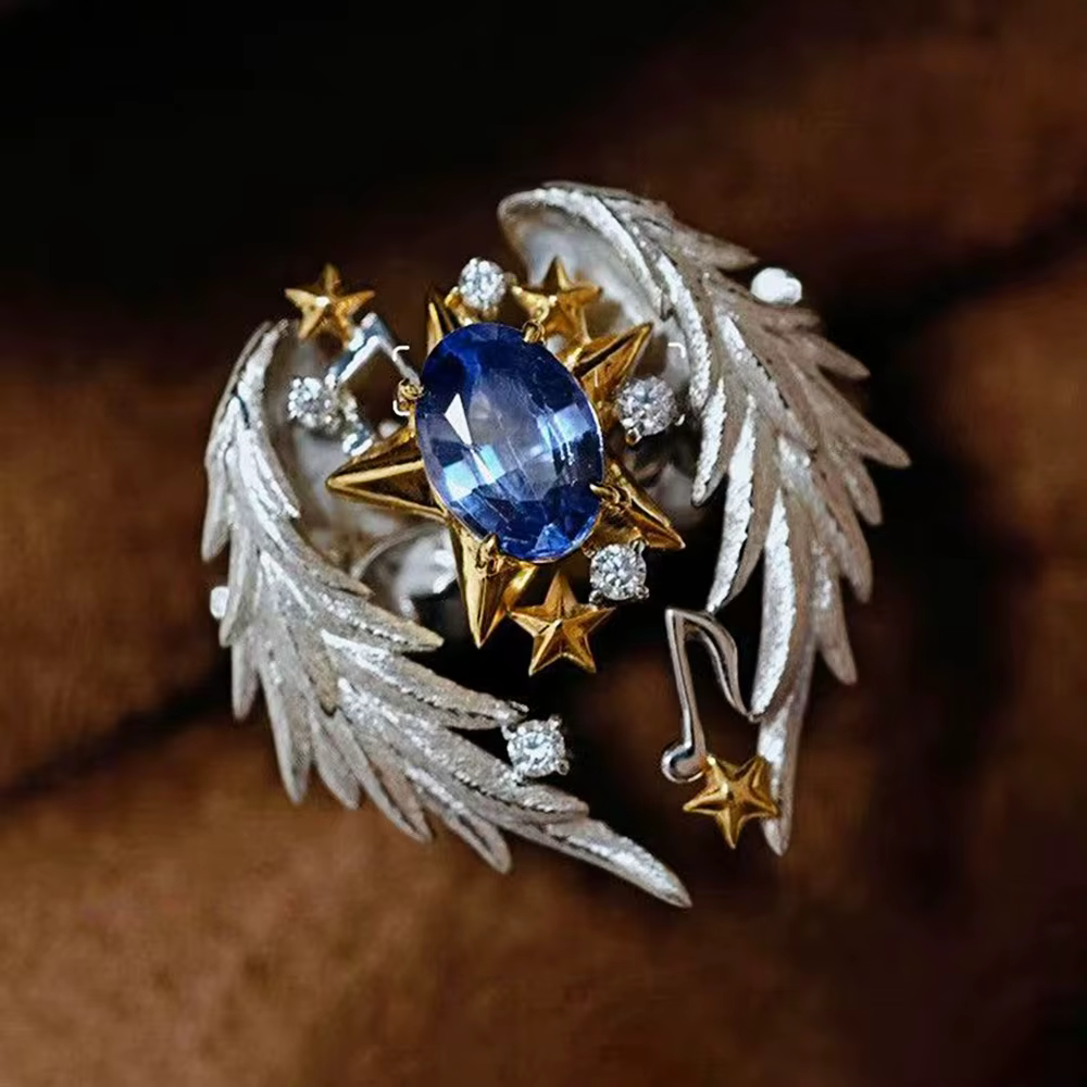 Bague ajustable ailes d'ange Vintage pour hommes