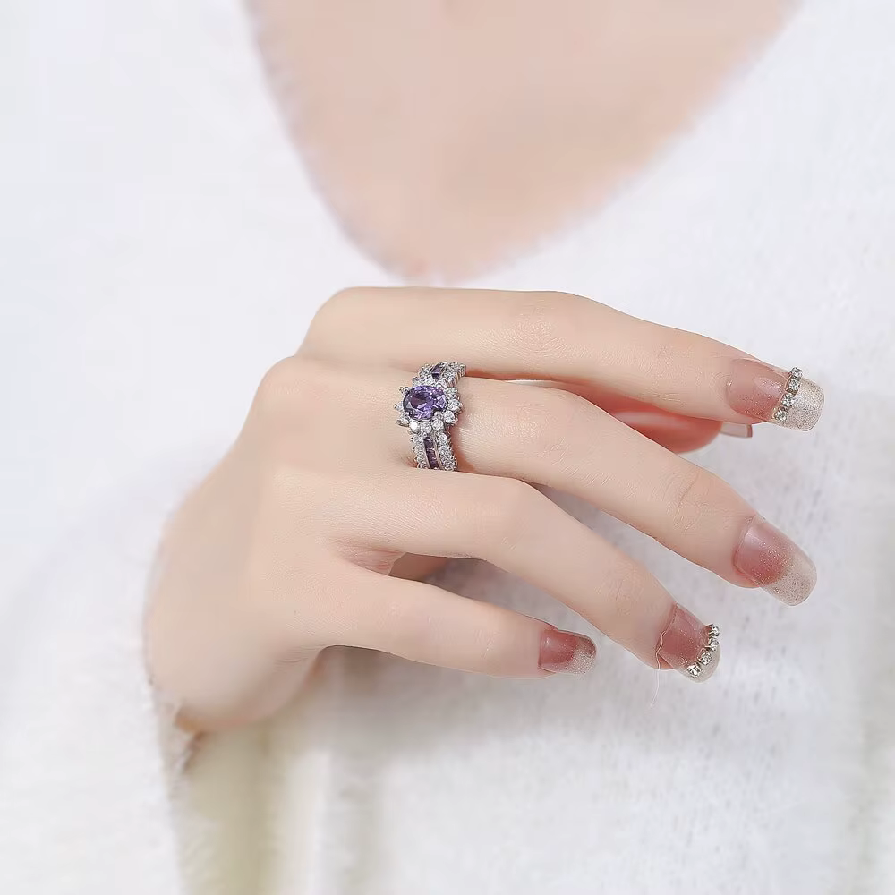 Bague en argent Sterling 925 pour femmes, rangées de zircons, ciel plein d'étoiles, bijoux de fiançailles, de mariage, à la mode