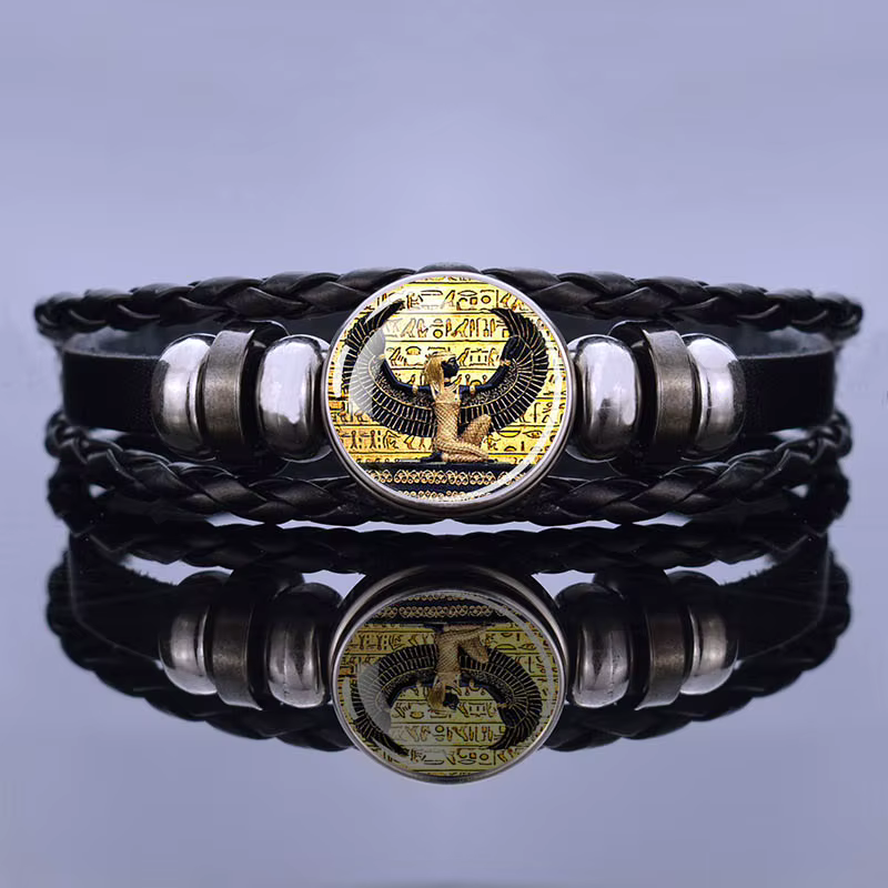 Bracelet Ankh croix punk égyptien