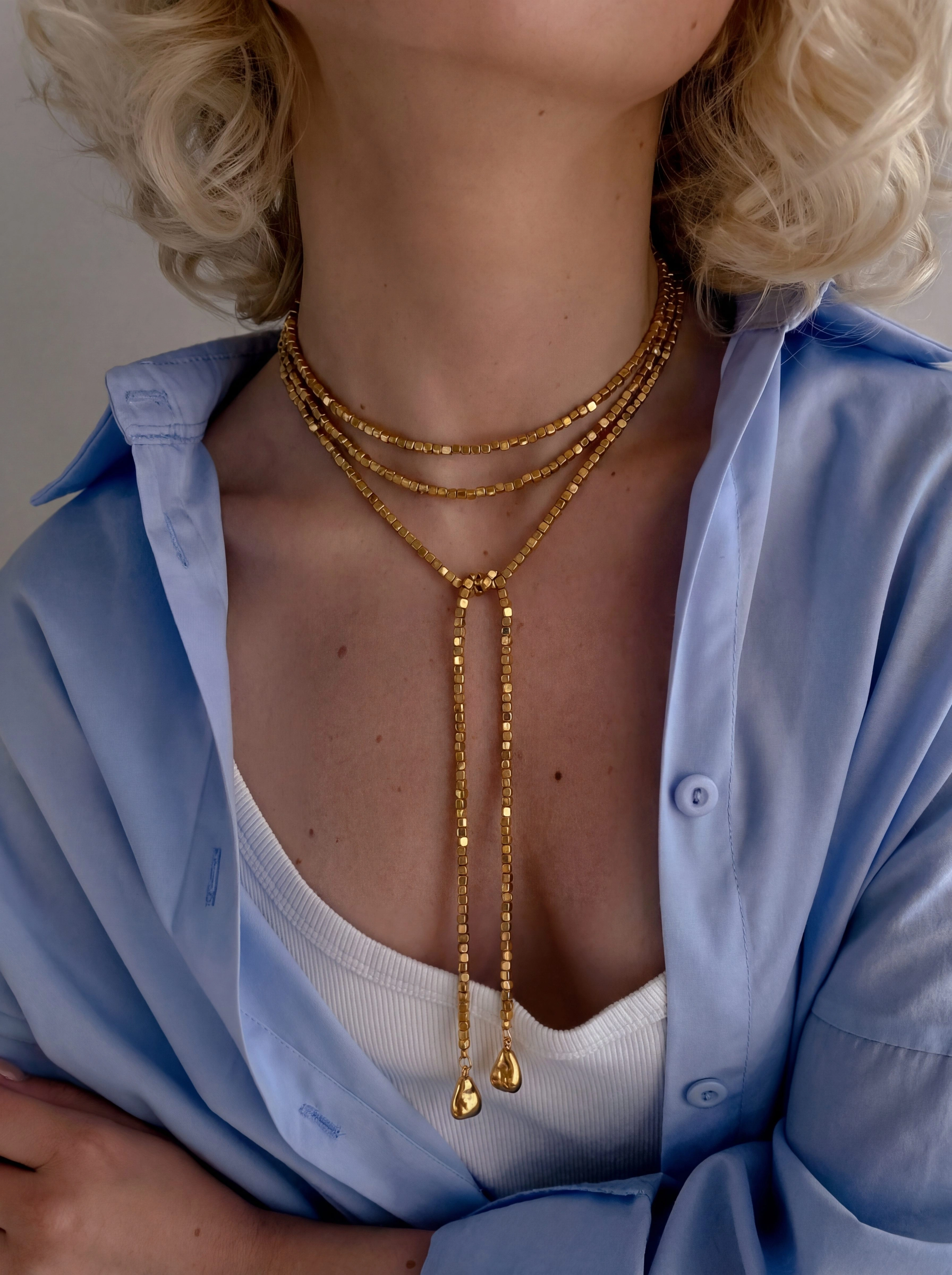 Boho – collier Long de perles CCB irrégulières pour femmes