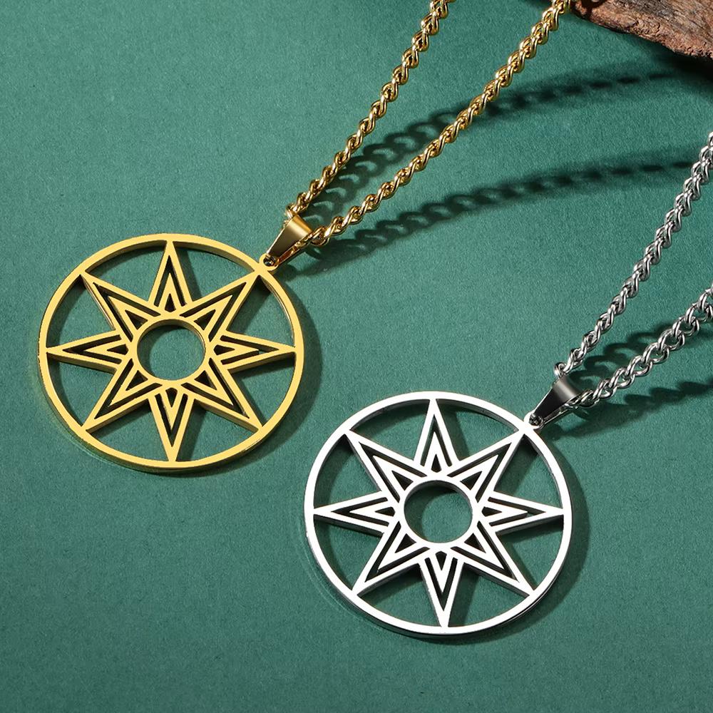 Dawapara Octagramme Collier Étoile d'Ishtar Inanna Déesse