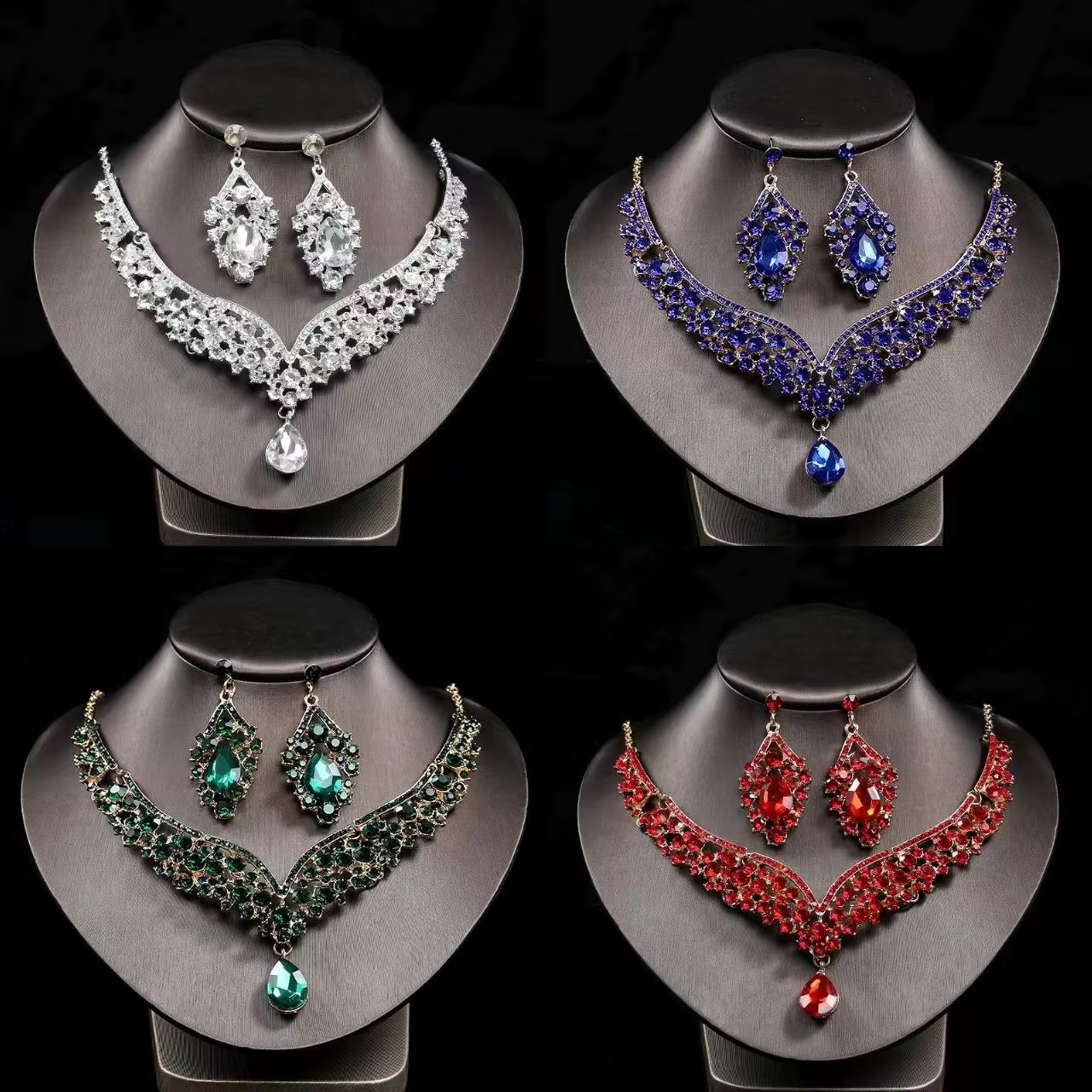 Parure de bijoux de mariée vintage européenne