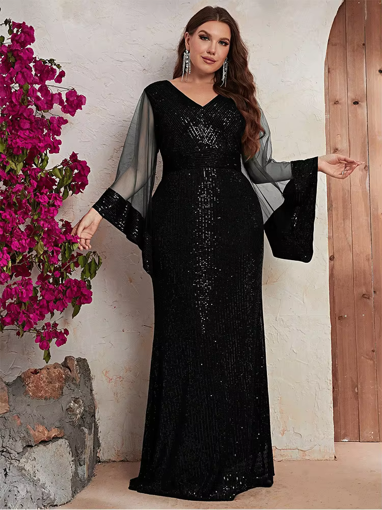 Robe de soirée grande taille en liquidation 4XL 5XL