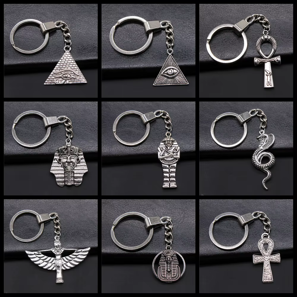Porte-clés vintage en alliage métallique