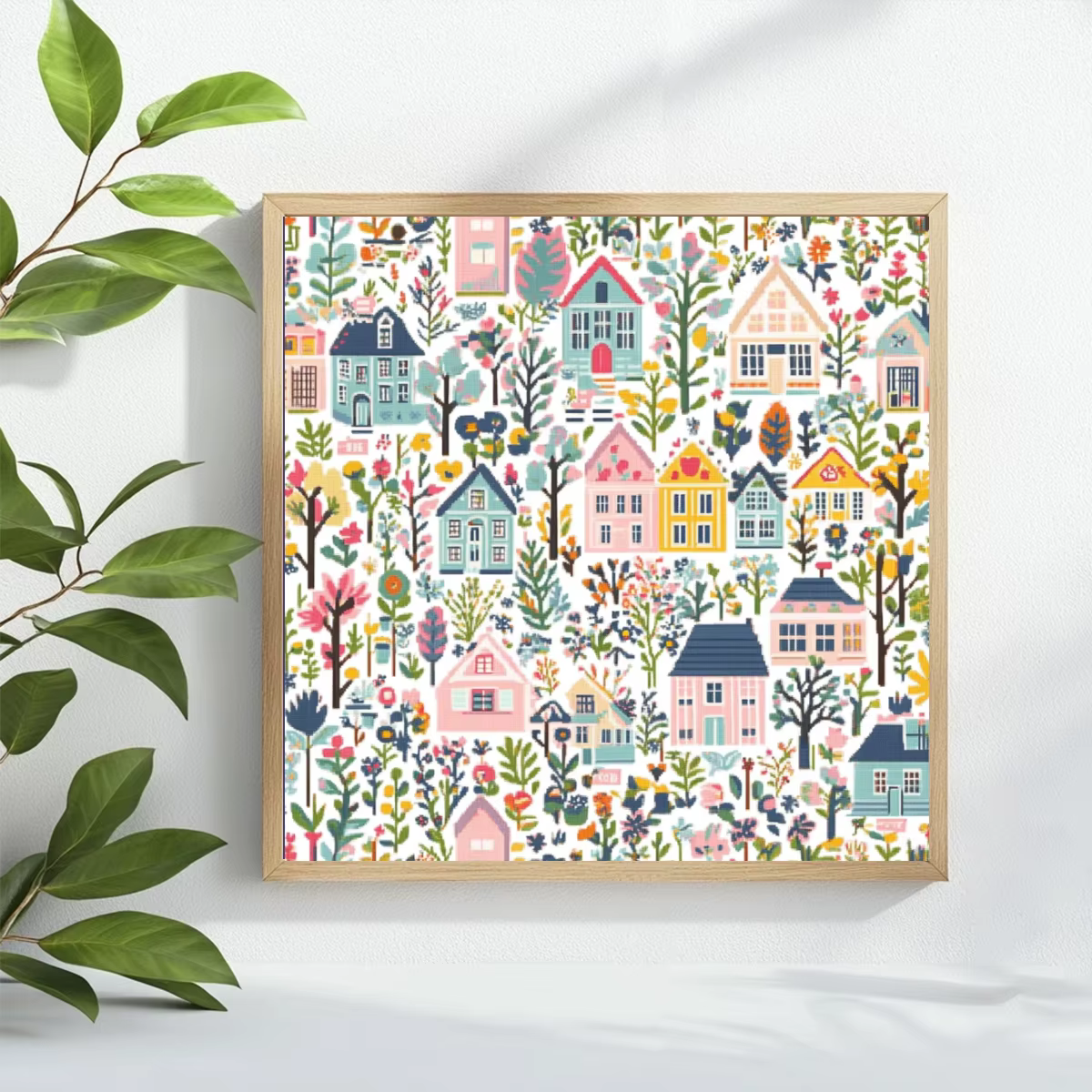 1 pièce Kit de broderie au point de croix Art House 40x40 cm / 15