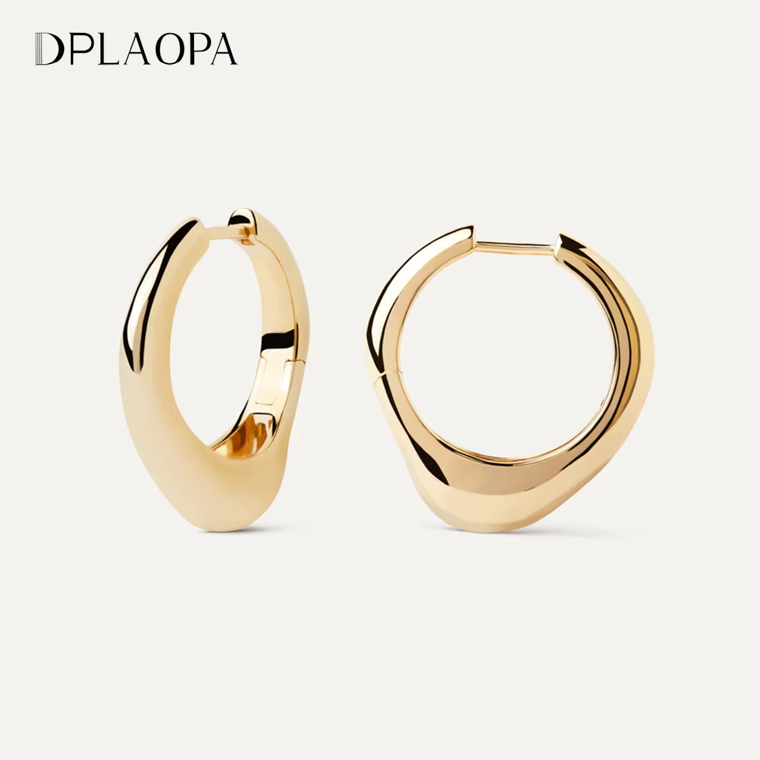 DPLAOPA – grand cerceau irrégulier en argent Sterling 925