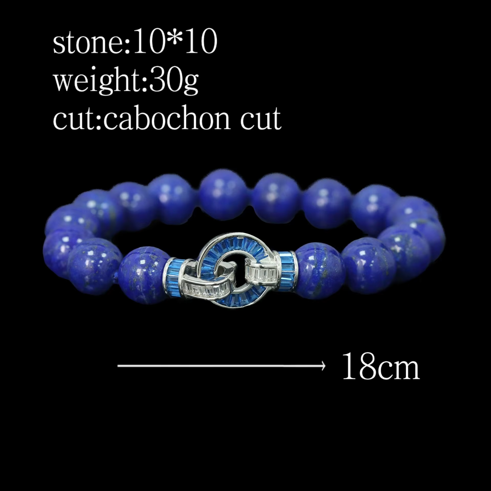 WUIHA Vintage 925 en argent Sterling diamants à haute teneur en carbone laboratoire saphir Lapis Lazuli pierres