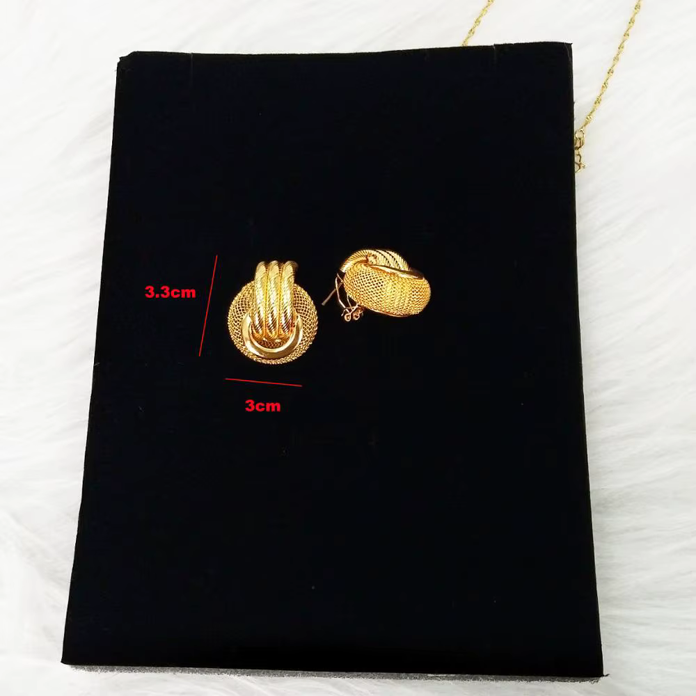 Ensemble de Colliers en Or avec Boucles d'Oreilles pour Femme