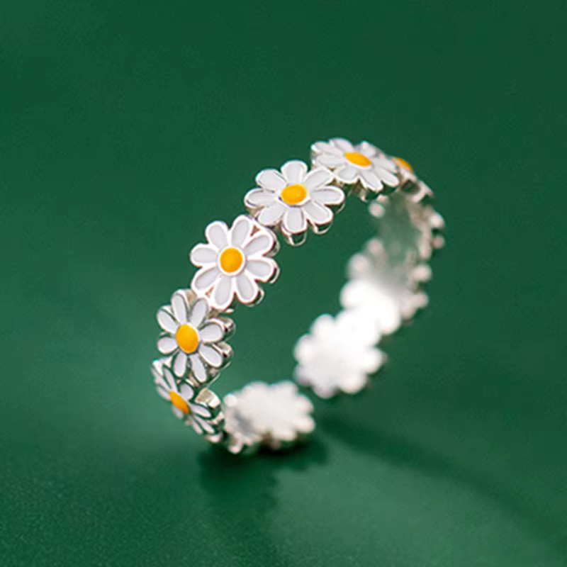 Bagues à fleurs de marguerite pour femmes