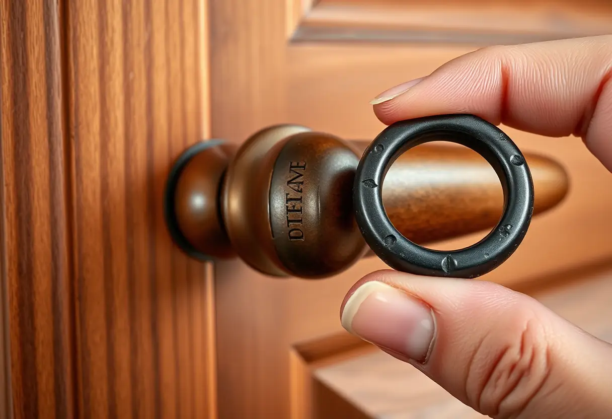 Rond du bouton de porte et anneau anti-stress