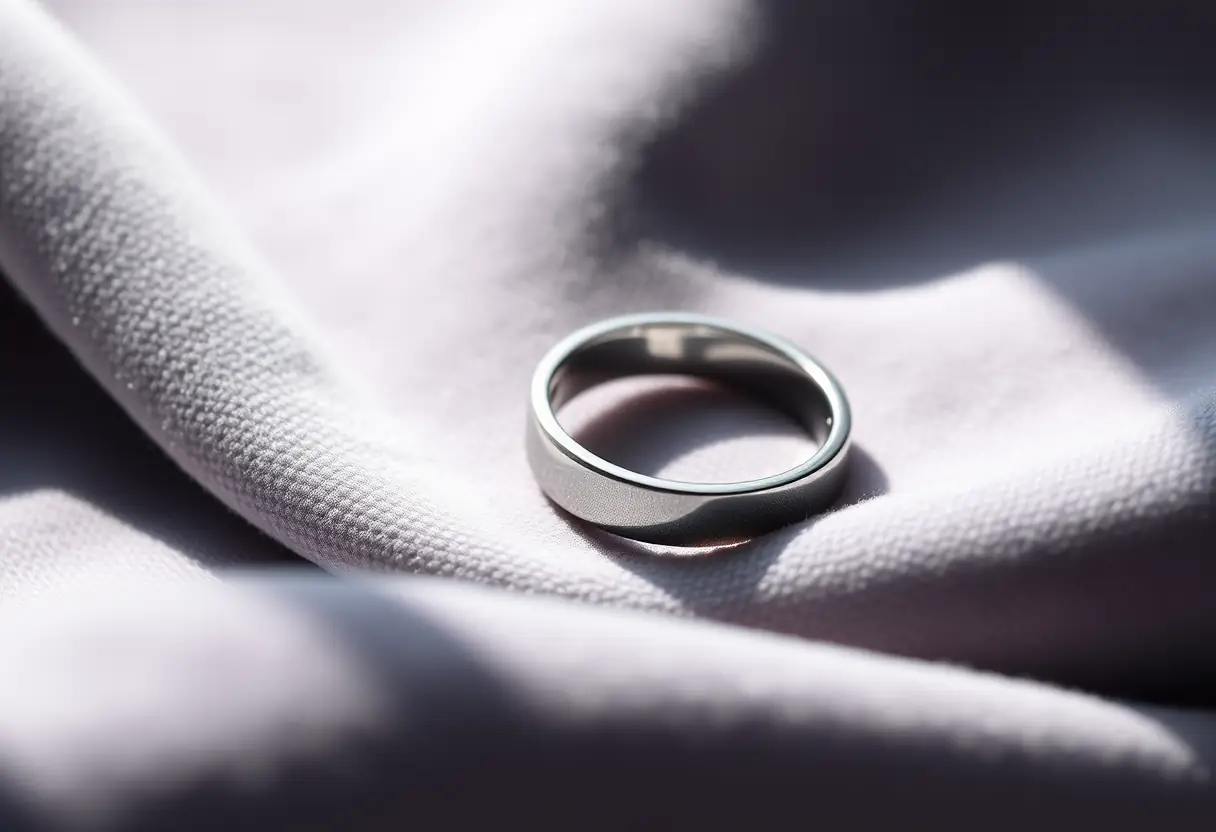 Bague en platine moderne
