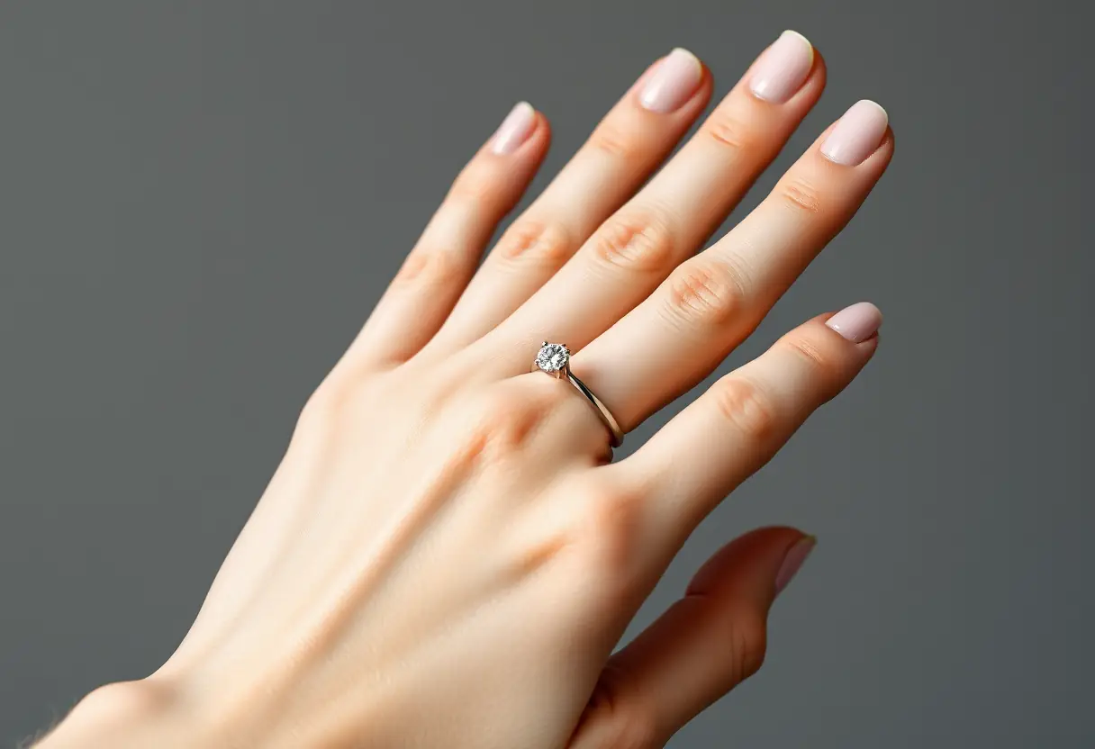 Alliance en or blanc avec diamant