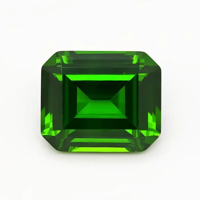 Pierres précieuses vertes Vivi en garnet d'aluminium yttrium taillé émeraude, diamants de laboratoir