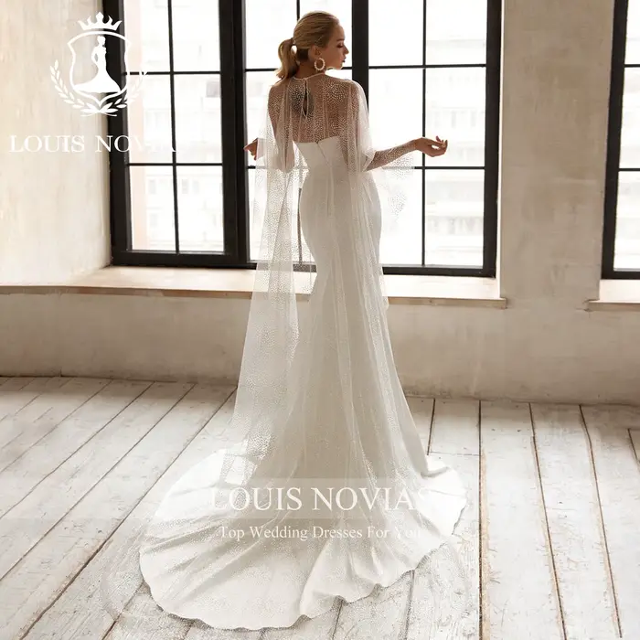 Modiis-Robe de mariée sirène sans bretelles avec veste