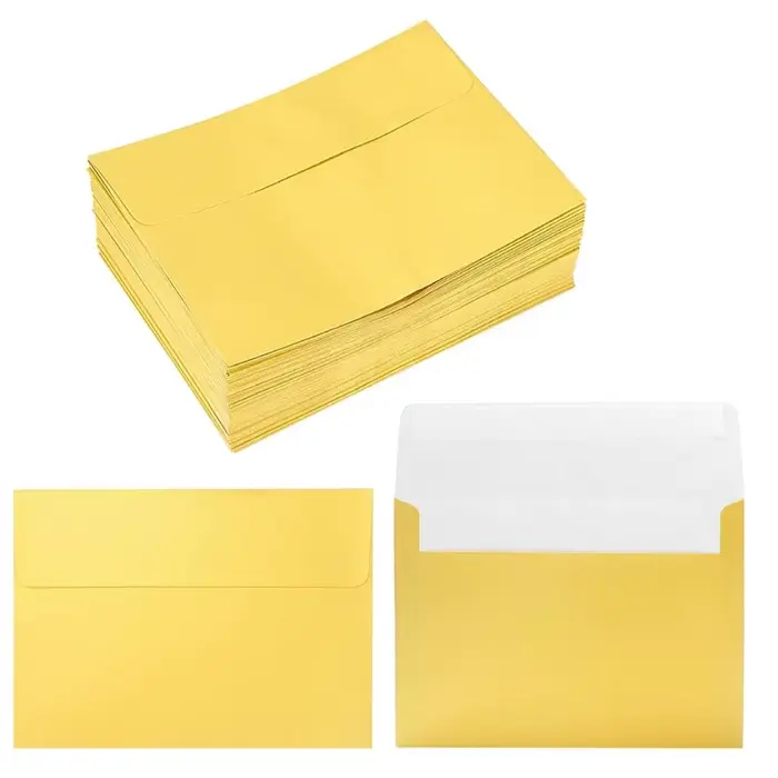 Enveloppes d'invitation de mariage en papier doré, 20 pièces/paquet, 184x133mm, pour cartes de vœux, enveloppes cadeaux rétro vierges gris argenté