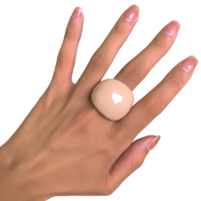 Bague en acrylique exagérée, couleur bonbon, géométrique classique, en résine, grande dôme, style simple, pour la mode