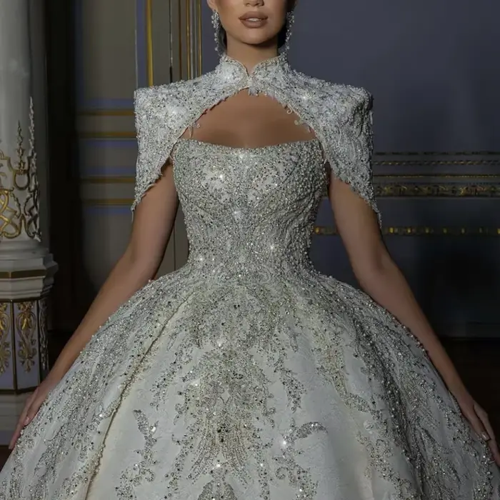Robes de mariée de luxe vintage personnalisées, robe de Rh2 pièces pour mariée, Citropatients, 2025